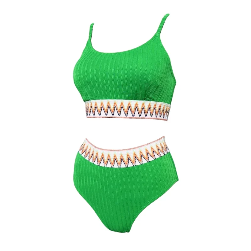 

Купальники бикини с высокой талией для женщин, сексуальный отдельный дизайн, поездка на работу с нагрудной подушечкой, дизайн без стальной поддержки