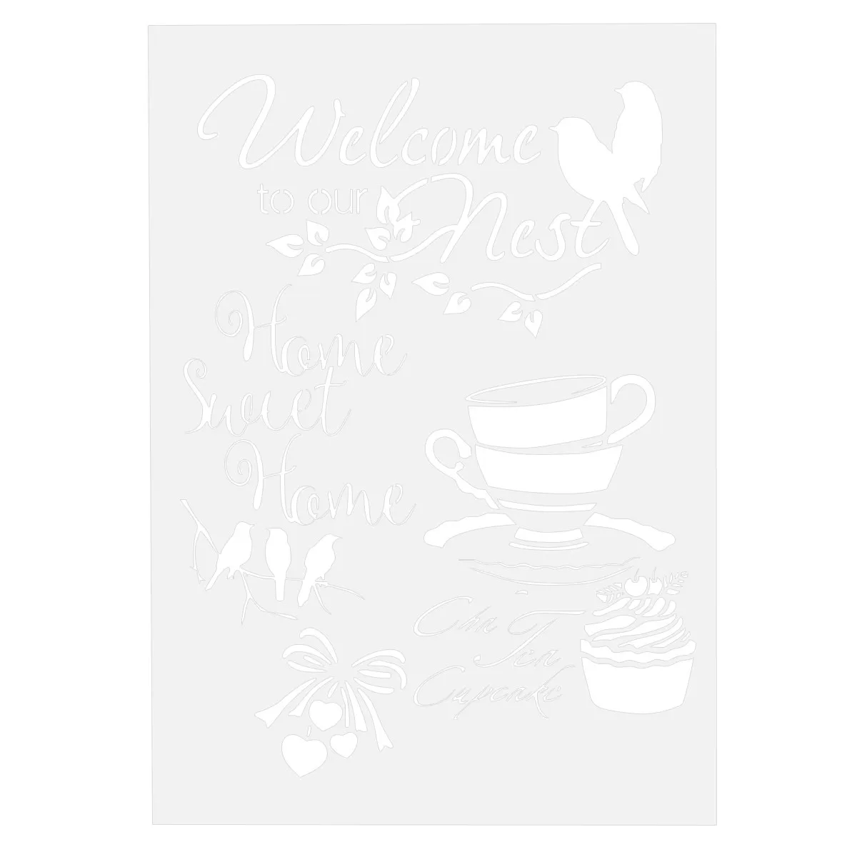 Reusable Hollow Drawing Stencil Set for Art, Scrapbooking, DIY Cards, Wall Painting & School Crafts