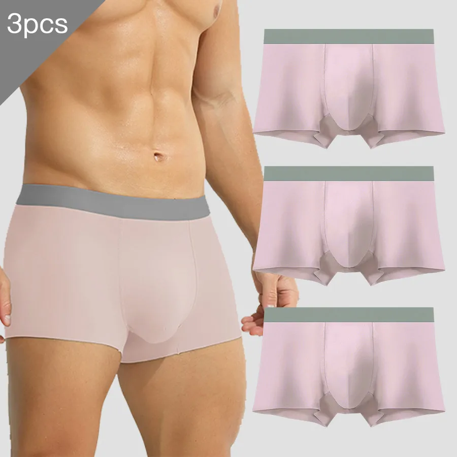 

3PCS Men's underpants men's antibacterial cotton four-corner pants thin and breathable