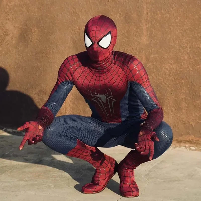 スパイダーマンセットマイルモラレスゲームコスプレ衣装黒赤ライミ共生スーパーヒーロージャンプスーツハロウィンパーティー男性女性大人