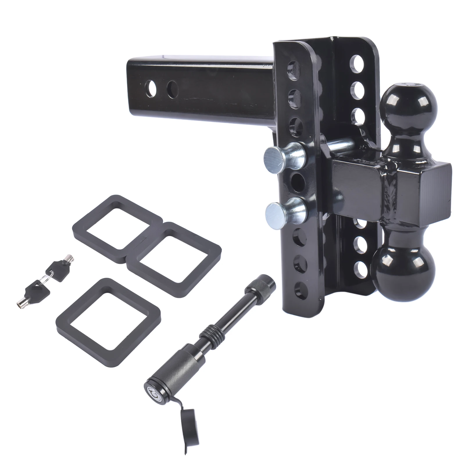 AP03 22,000 LBS Adjustable Trailer Hitch Drop Tow Hitch, 2.5 inch Receiver, 6 inch Drop/Rise, 2