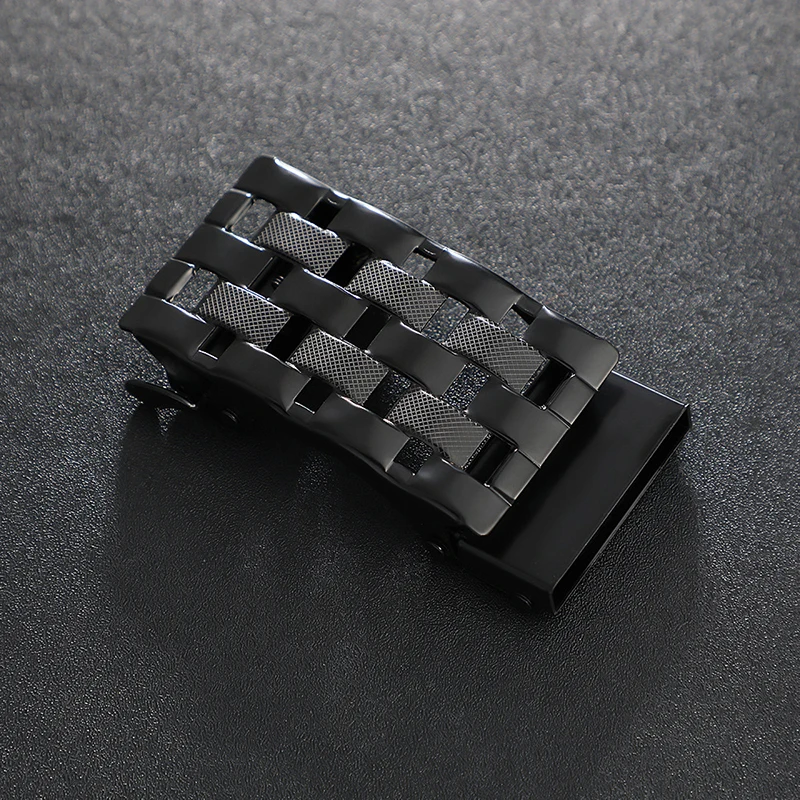 Fashionable Woven Hollow Automatic Belt Buckle Man Rustproof Alloy Quick Release Trouser Belt Buckle 38mm Men's Accessories