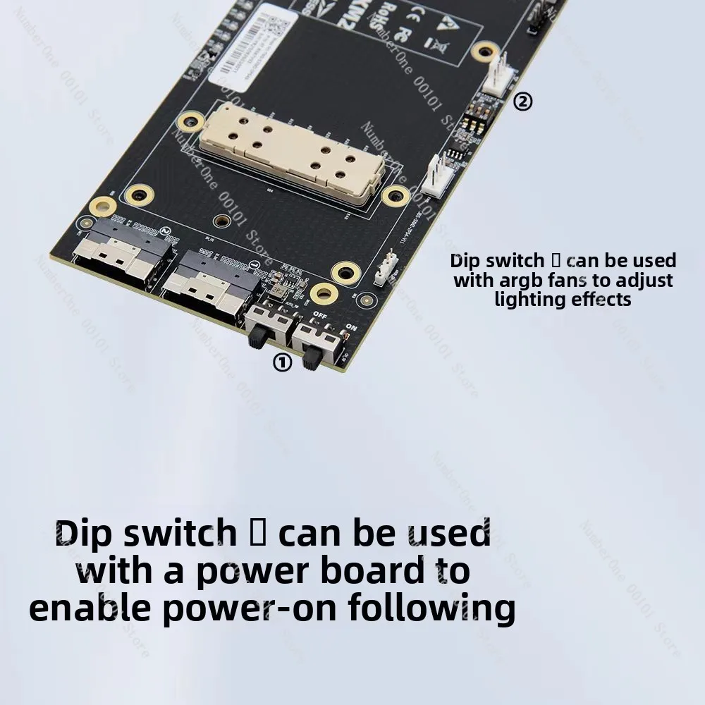 SXM2 PCIe X16 Direct Backplane SFF-8654 SlimSAS Adapter External Expansion Board for V100 SXM2 GPU