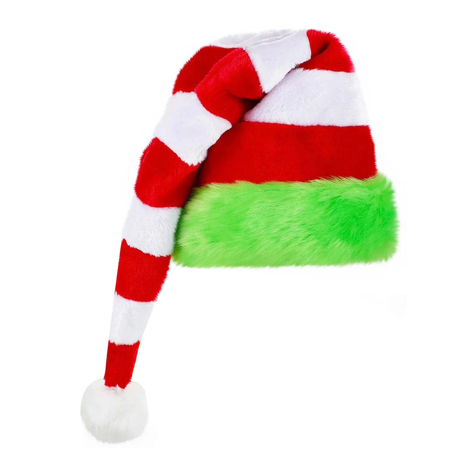 Cappello da Babbo Natale natalizio da spettacolo Cappello da Babbo Natale con tesa larga in peluche per unisex Donna Uomo Accessorio per costumi natalizi