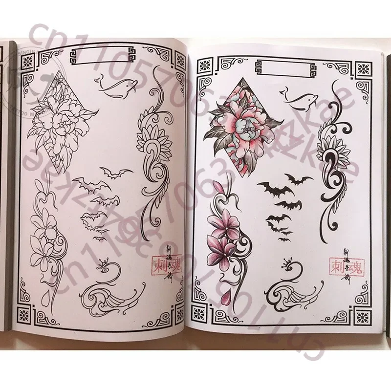 Fashion Art Tattoo Book Template Small Fresh Popular Design Tattoo Flash Book
