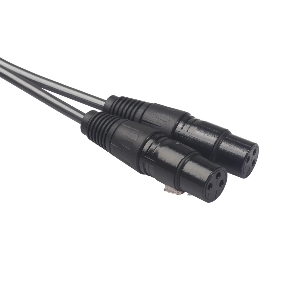 1.5m Dual XLR żeński do podwójnego złącze męskie RCA sygnału Audio kabel krosowy powłoka aluminiowa stopu cynku do głowicy Canon do mikrofonu