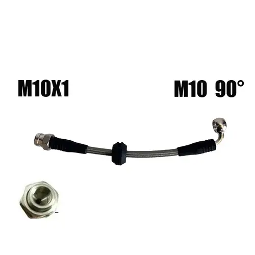 M10 10X1Automotive Hydraulic Brake Pipe Steel Wire Braided Brake Steel Throat Clutch Oil Pipe Inches Offroad Suspension Lift Kit - Image 12
