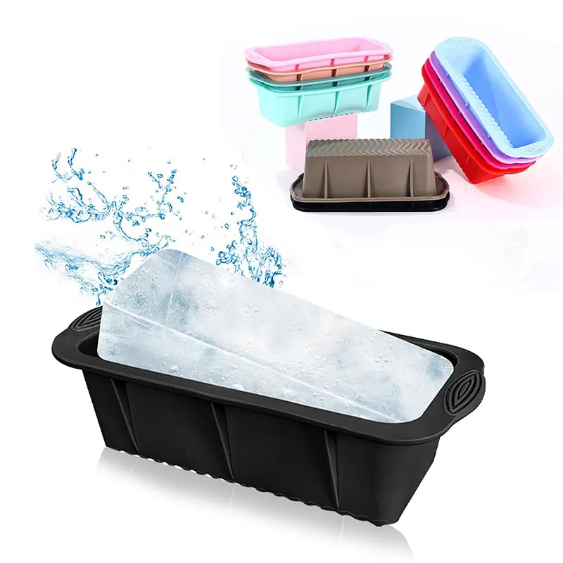 Silicone Extra Large Ice Block Molds Ice Cube Molds Reusable Giant Ice Cube Bricks Maker for Coolers Water Chiller Accessories