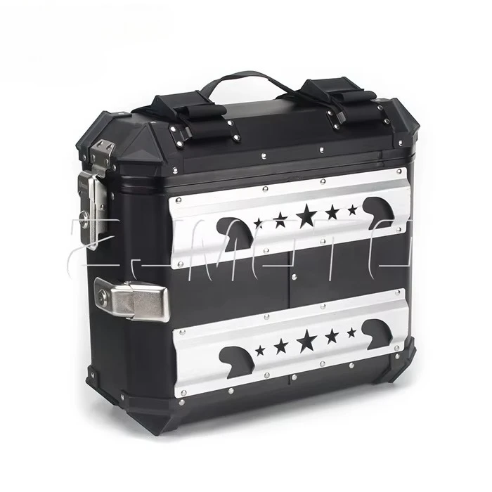 2pcs Aluminum Side Panniers Box Motorcycle Saddle Hard Luggage Saddlebag Rear Trunk for Suzuki  Aprilia