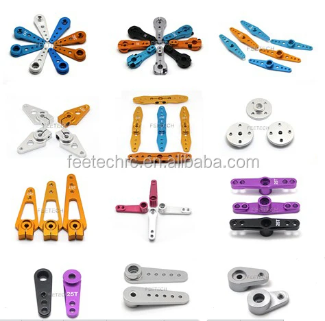 Bagian RC Tanduk Servo 23/T/24T/25T JR/Futaba Lengan Servo RC Aluminium Logam
