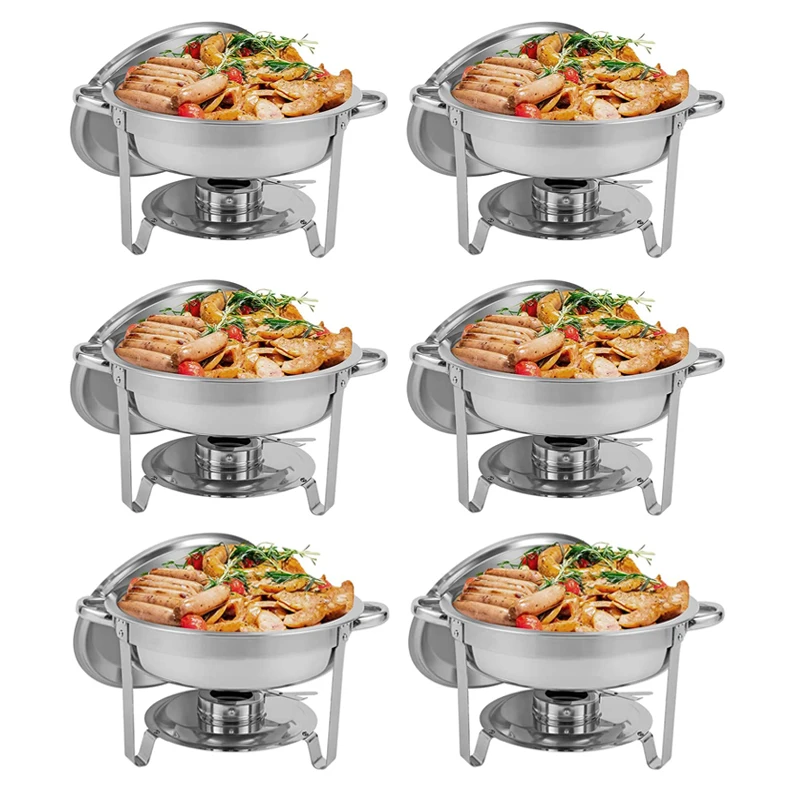 Conjunto De Utensílios De Cozinha Catering Comercial Vela Elétrica Hot Pot Chafer Pratos Food Buffet Display Aquecedor