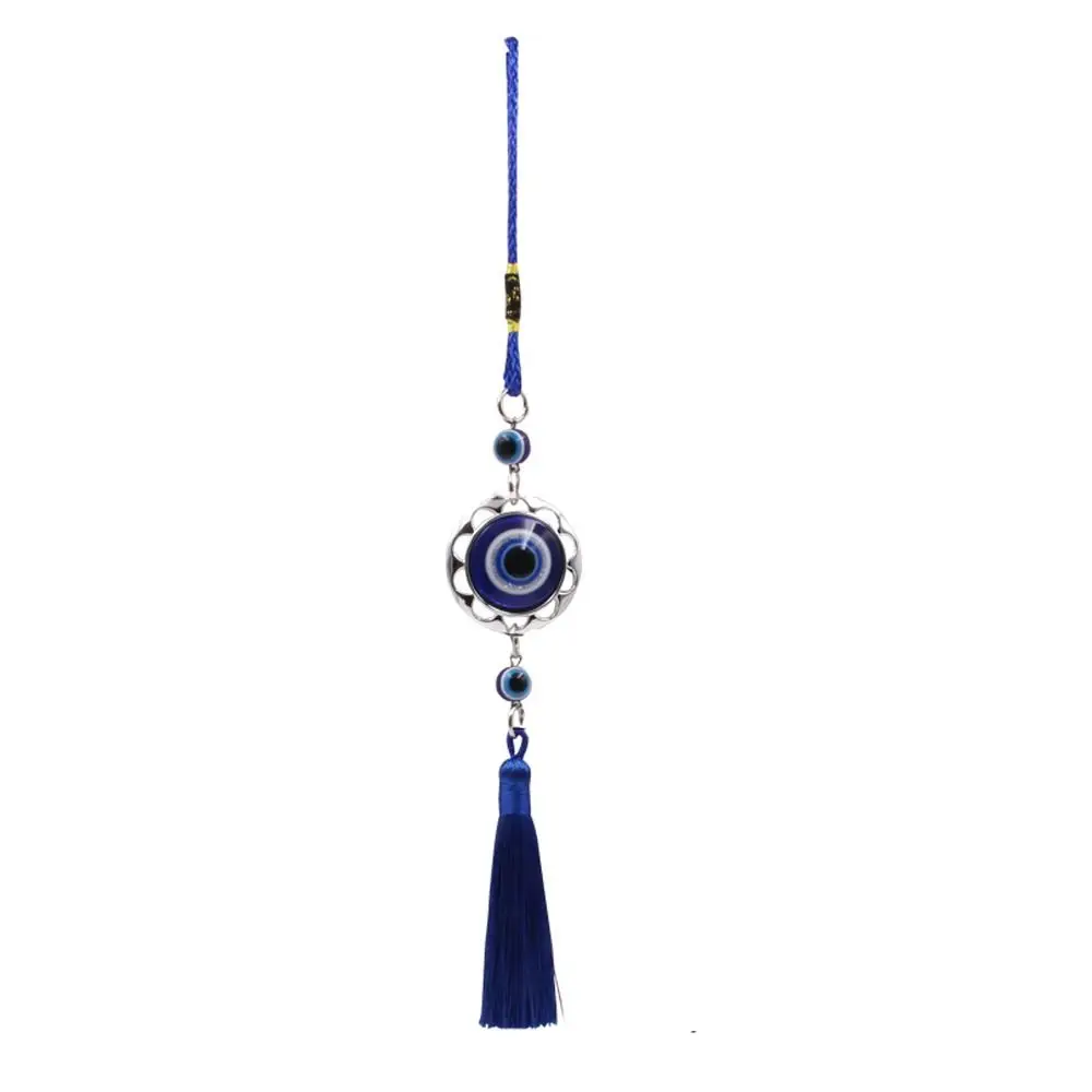 

Glass Pendant Liuli Handmade Craft Colorful Bead Home Wall Hanger Car Hanger Decoration Blue Eye Key Chain Demon Eye Pendant