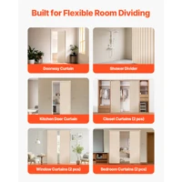VEVOR Accordion Door 47x78inch Blackout Fabric Folding Magnetic Door Curtain with Hanging Hooks for Doorways Bedrooms 1 Panel 6