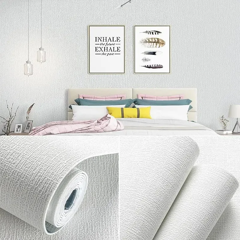 ثلاثية الأبعاد سميكة رغوة مقاومة للماء ذاتية اللصق حائط الخلفية تجديد خلفية ملصقات جدار 50cmX2.8/10m الكتان بلون