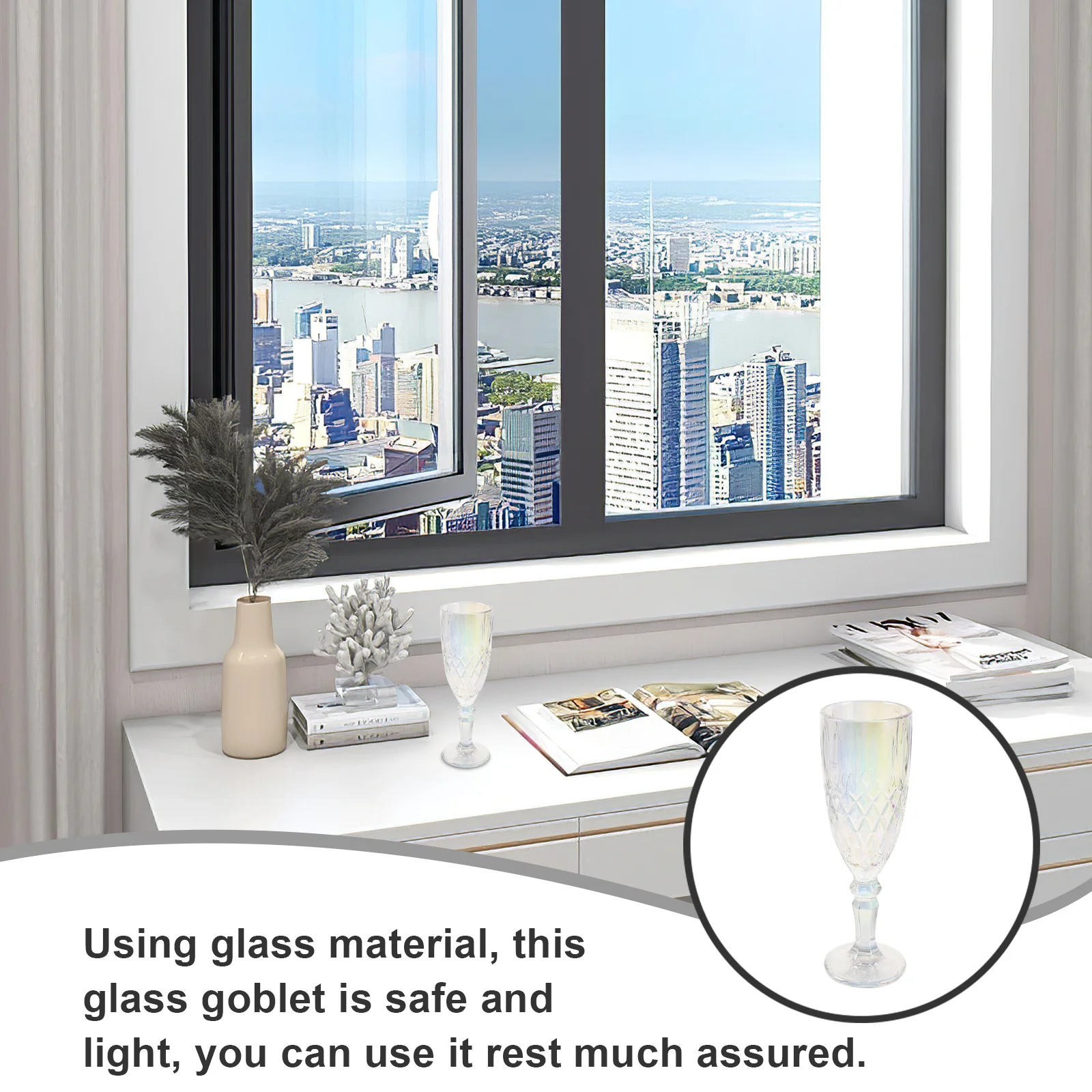 

Exquisite Glass Goblet Stylish Lightweight Glass Cup for Wine Whiskey Cocktail Party Bar Goblet Red Wine Holder