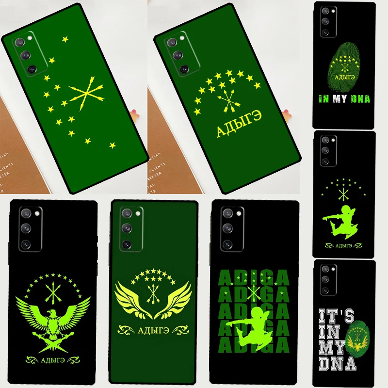 Adygea Circassian Flag Case For Samsung Galaxy S23 S22 Ultra S21 S20 FE S8 S9 S10 Note 10 Plus Note 20 Ultra Cover