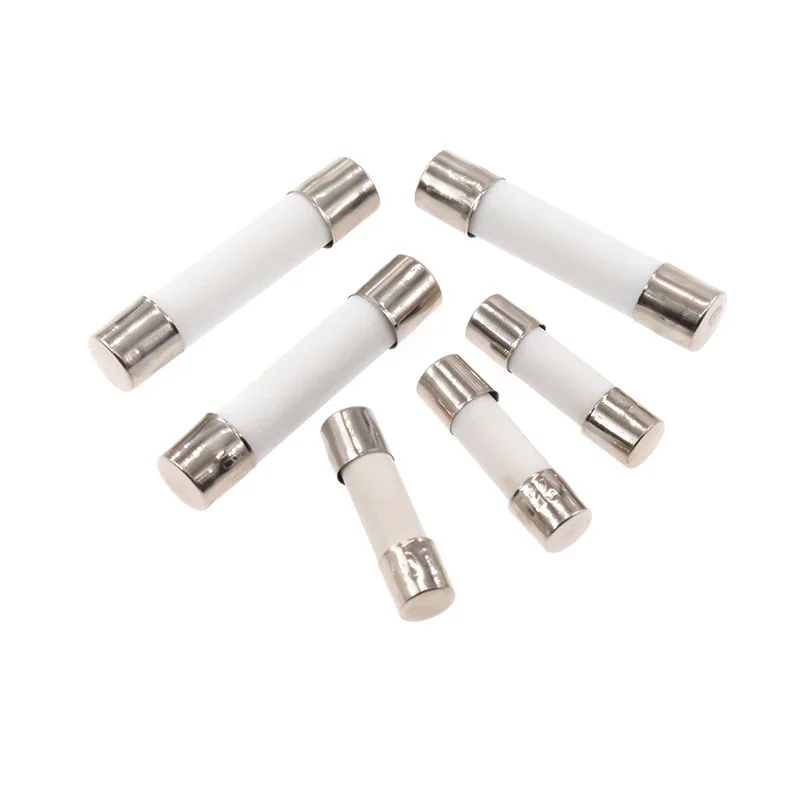 ブロー成形チューブ,10ピース/ロット5x20mm,6x30mm,250mm,0.1 v,0.2 0.3 0.5 1 2 3 4 5 6 8 10 15 20 25 30aセラミックヒューズ