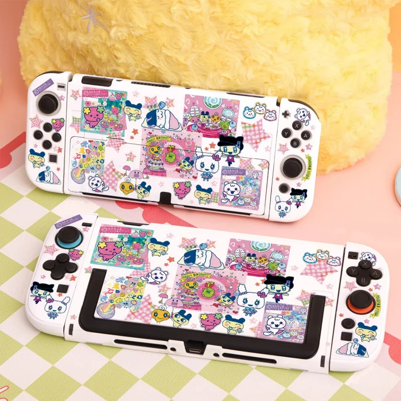 Cartoon Tamagotchi Protective Cover for Nintendo Switch 2 Split Hard Shell Anti Scratch Skin Friendly Console Game Accessories