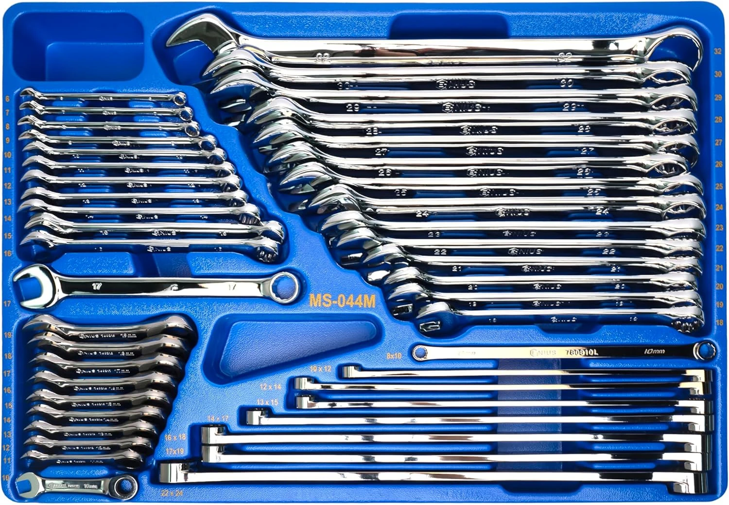 

Набор метрических гаечных ключей, 44 шт.