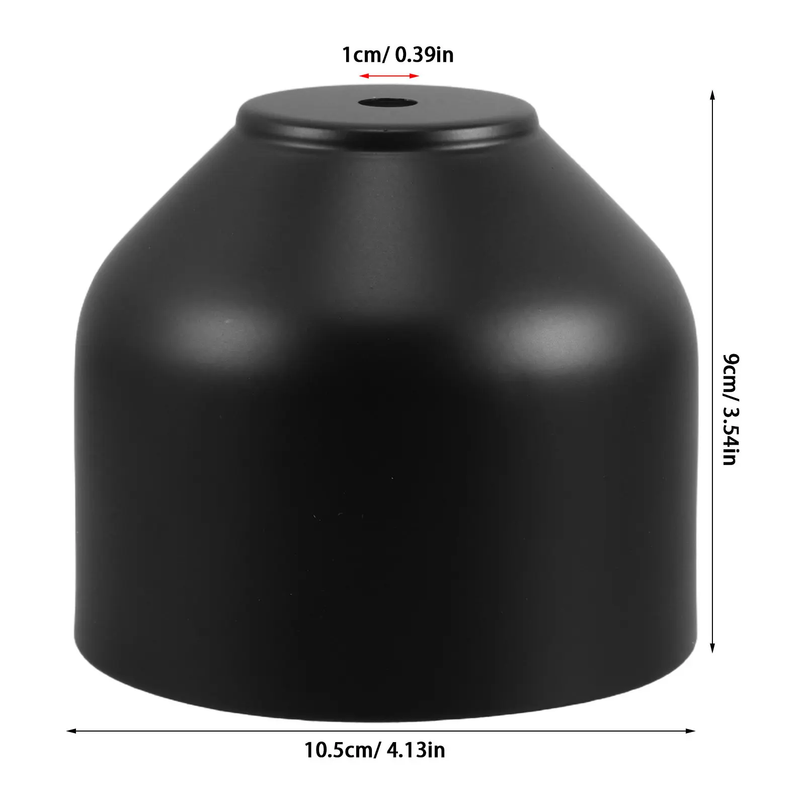 Warmer Lampshade Replacement Farmhouse Metal Lamp Shade for Desk Table Lamp Black Matte Iron Bulb Cover with 10Mm Hole - view 2