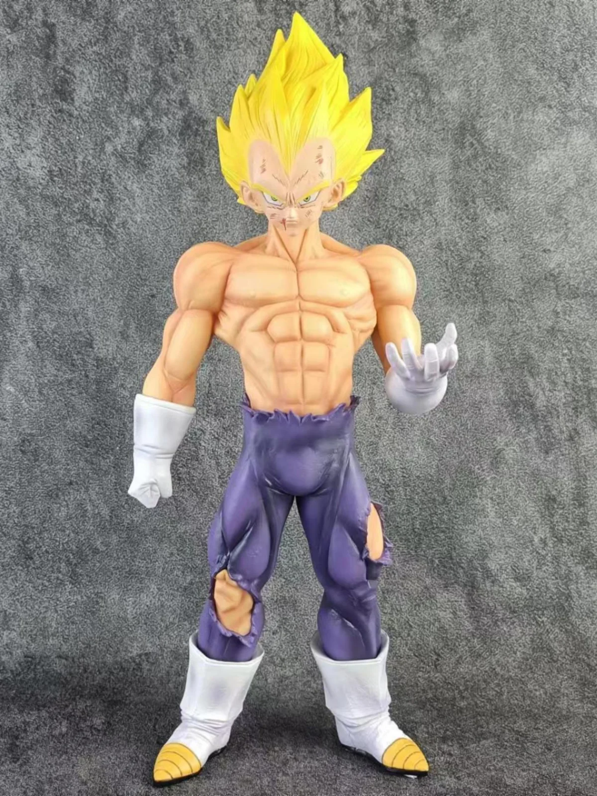 ドラゴンボールのアクションフィギュア,gkコレクションモデル,パープルヘア,イエロー,ベジータ,ギフト,30cm