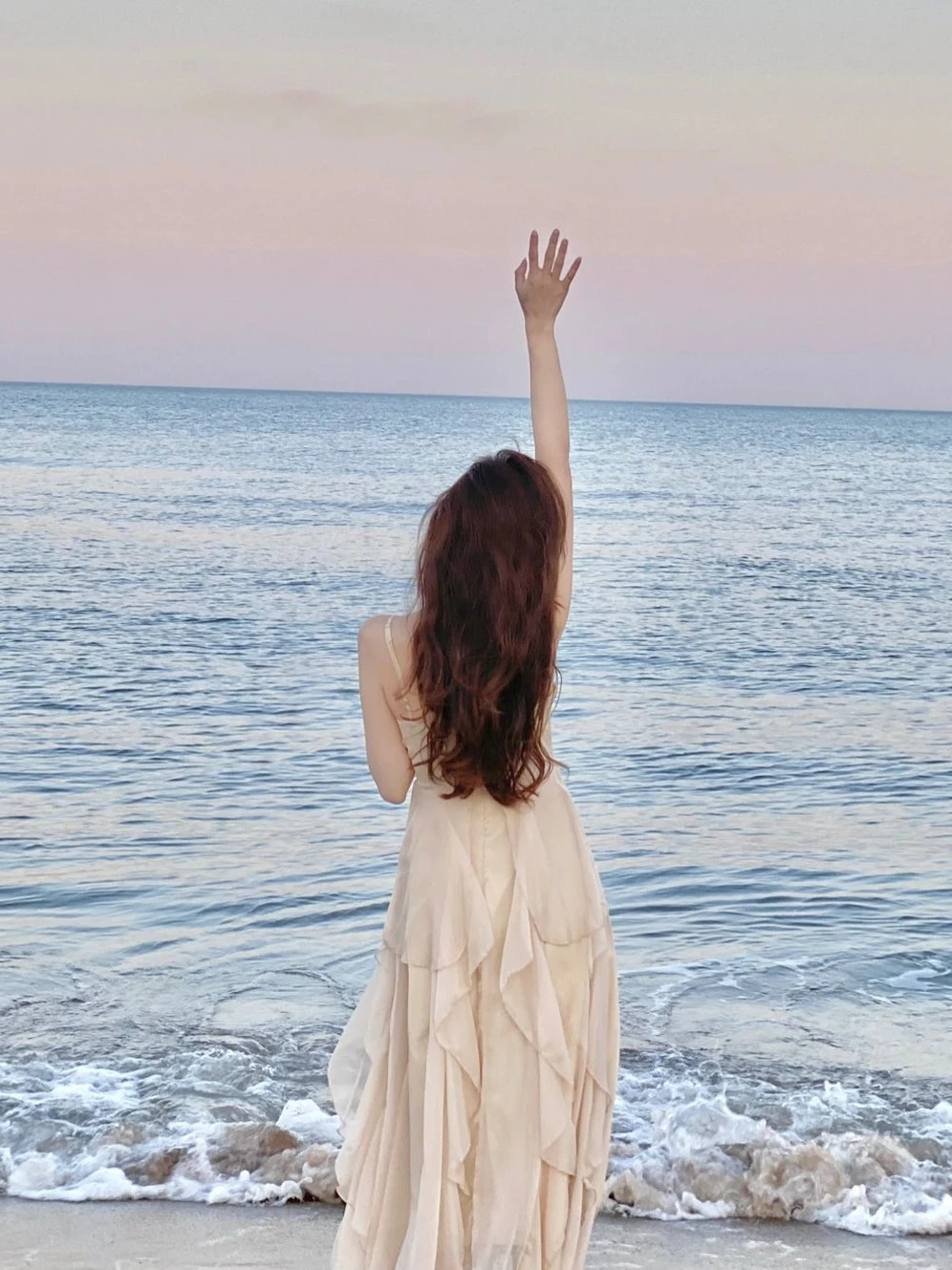 

Ele Beach Vaion Birthday Par Dr Gentle Strapl Long Skirt Korean Sle High Waist A-Line Gown for All Occa...