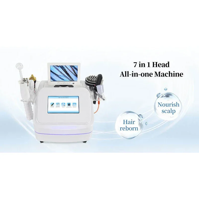 7 In 1 High Frequency Hair Follicle Detection Scalp Treatment Machine Hair Analyze Scalp Care Massage Hair Regrowth Device