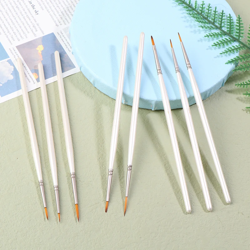 Detail Paint Brush Set Miniature Nylon Hair Paintbrushes For Fine Detailing Acrylic/ Watercolor/ Gouache Painting