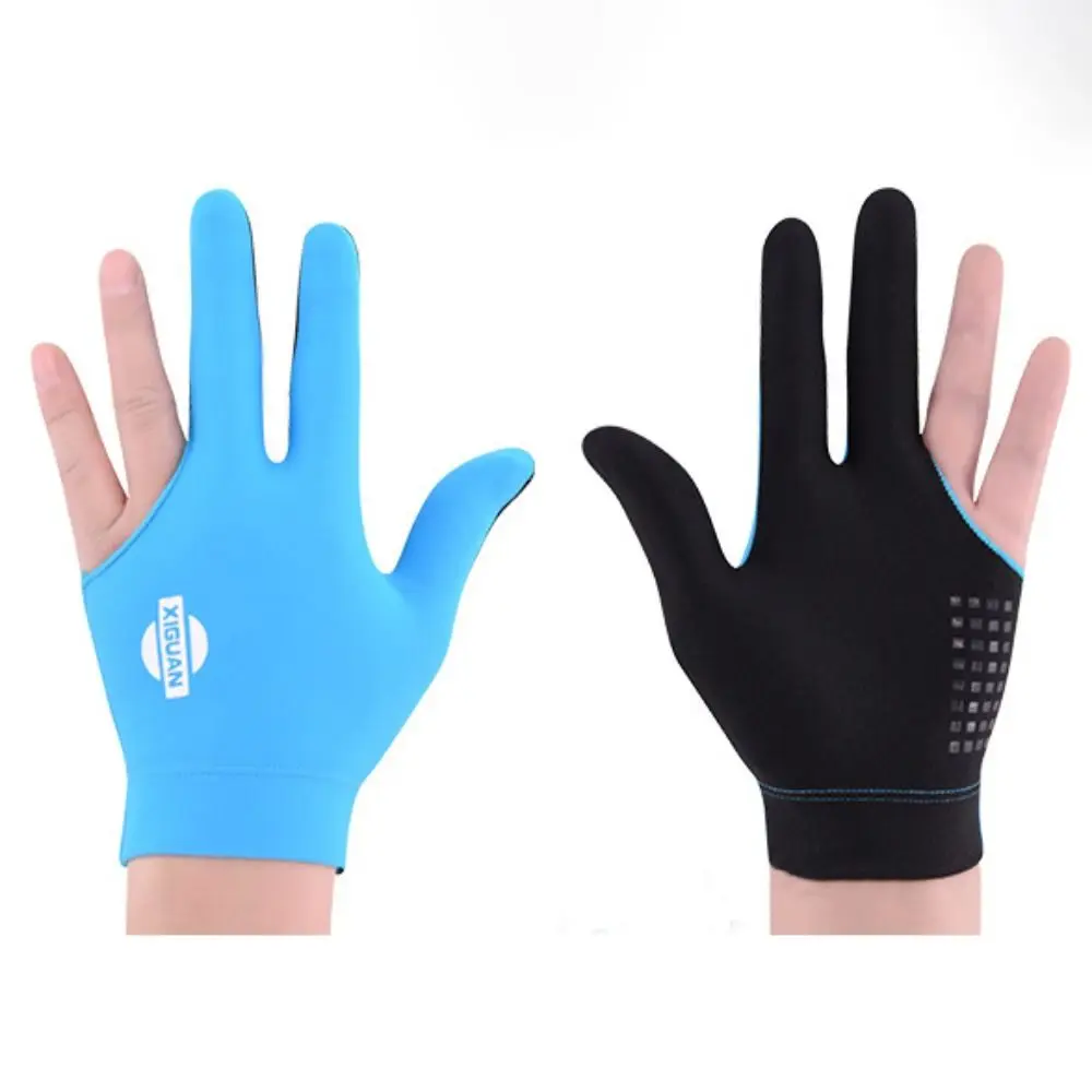 Durable Three Fingers Snooker Glove Left Hand Anti Skid Billiard Glove Elasticity Breathable Training Glove