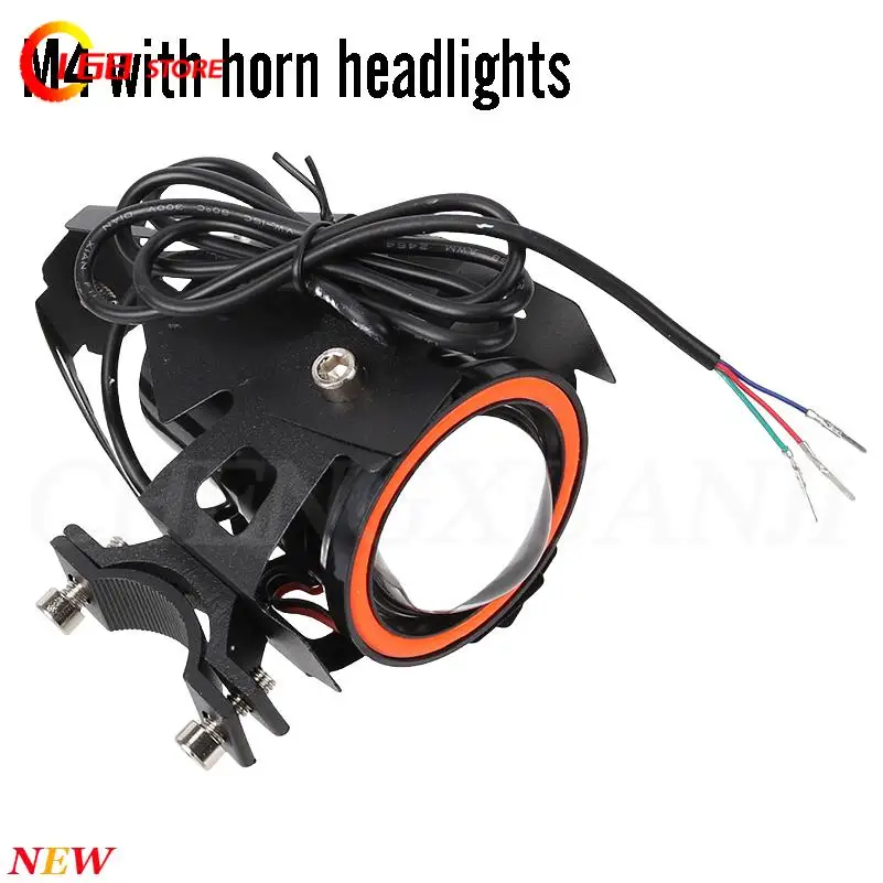 

Scooter 3000LMW U7 LED Headlights Driving With Horn Fog Lights For Electric Scooter Bicycle Motorcycle Universal Accessories