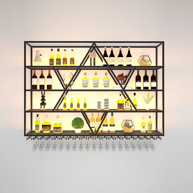 Casas cozinha design de casamento empilhável display rack de vinho coluna barra mobilier cubo industrial artesanal móveis de armário de barra