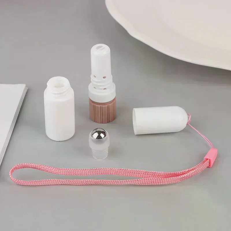 2 in 1 bastoncini per inalatore nasale vuoto bottiglia di olio essenziale diffusore di aromi tubi vuoti per inalatori per aromaterapia nasale con cordino