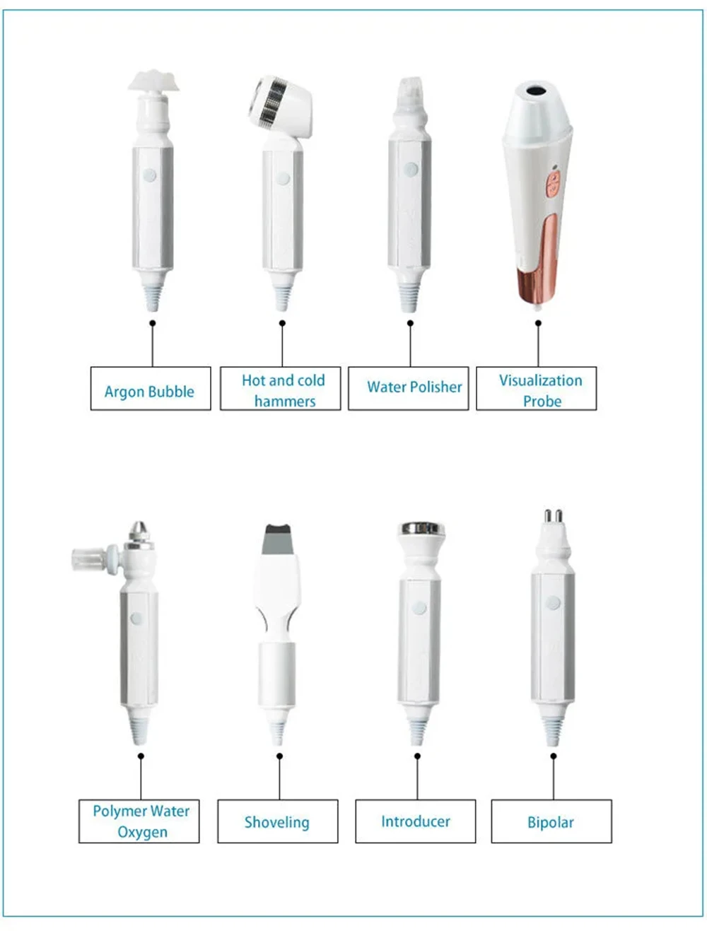 Máquina analizadora de piel, dispositivo de microdermoabrasión, hidrooxígeno, Limpieza Profunda, 8 en 1