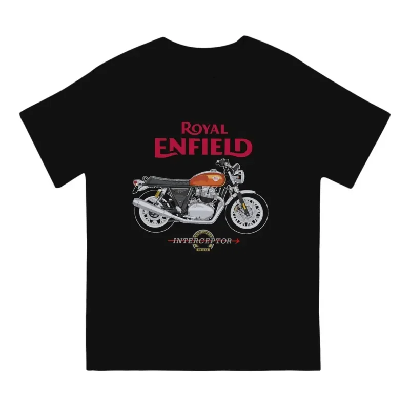 Royal Enfield British vintage motorcycle Bike Scooter Super Cool men's T-shirt one of fashion short sleeve original street outdo