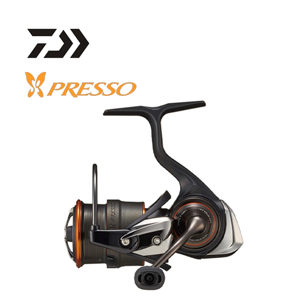 

DAIWA Original PRESSO LT Spining Fishing Reels 12+1BB Gear Ratio 4.9:1 5kg ZAION Body Shallow Spool Saltwater Reels Fishing