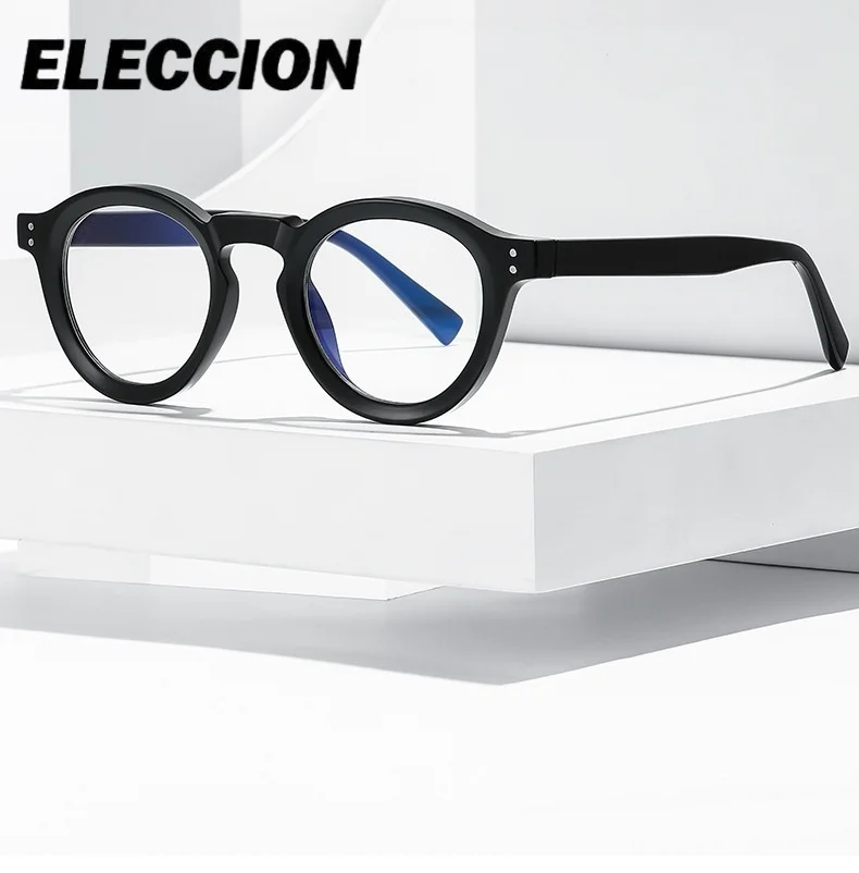 ELECCION Occhiali da vista Anti Luce Blu TR90 Rotondi Donna Uomo Occhiali Fotocromatici/Progressivi Telaio Presbiopia Miopia