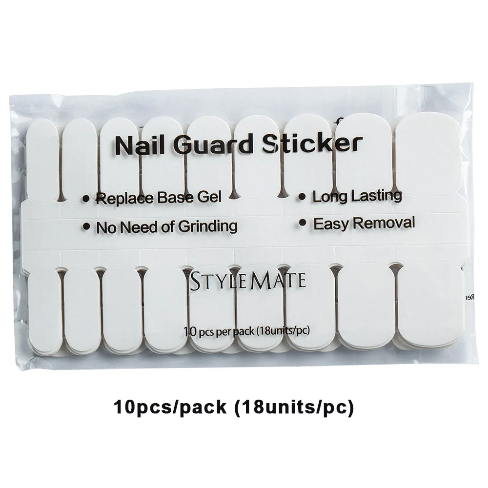 10Pcs/pack Nail Guard Sticker One Paste for Nail Protection Base Coat For Nail Art