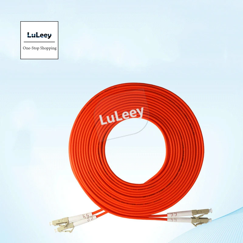 10pcs LC LC MM 62.5/125-2.0 Multi-Mode Pigtail Wire Jumper Dual-Mode Dual-Core Optical Fiber Cable 3m