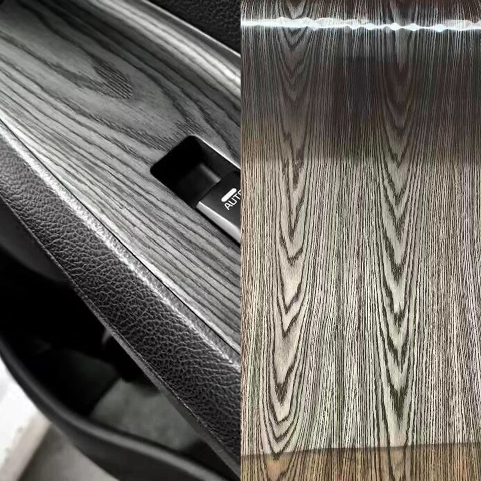 Vintage Ebony Wood Grain Hydrographic Water Transfer Printing Film, PVA Hydro Dip Film for Car Interior Decoration 9503