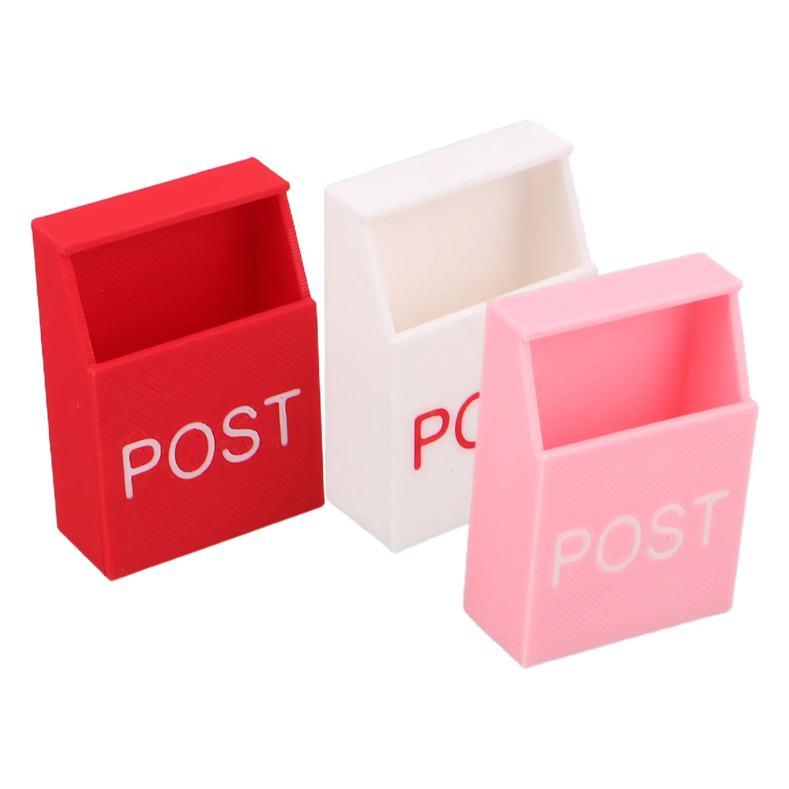 

3Pcs Mini Mailboxes for Dollhouse Accessories 1:12 Scale Realistic Miniature Mailbox Set for Dollhouse Decor Office Desk