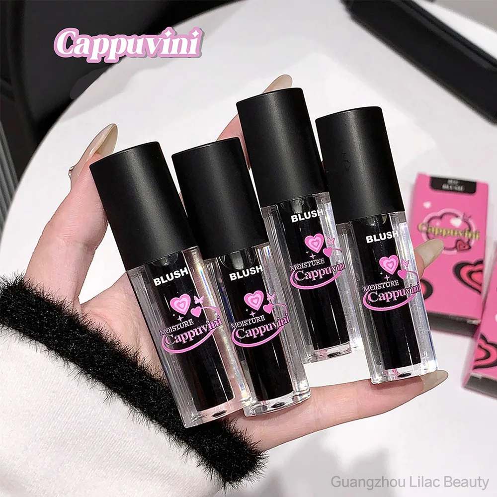 Cappuvini-Fard à joues liquide pour femme, couleur pêche, cœur, bulle, chaud, changement, apparence naturelle, maintien du maquillage