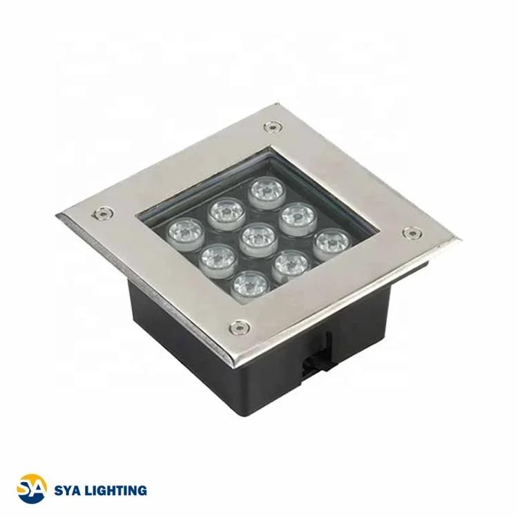 في الهواء الطلق مقاوم للماء RGB مربع LED ضوء تحت الأرض DC24V 4 واط 5 واط 9 واط الألومنيوم الجسم الدافئة الأبيض حديقة المشهد SYA-303