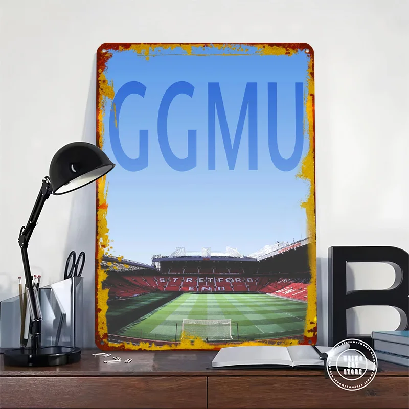 Glory Glory Man United Metal Poster Custom Wall Art Retro Vintage Tinplate Signs for Man Cave Garage Decoration Room Home Decor