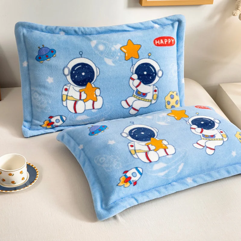 1pc Cartoon Pillow Cover , Warm Kids Pillow Case ,Winter Bedding Pillowcase ,A Class Pillowcovers for Kids Children Baby Newborn