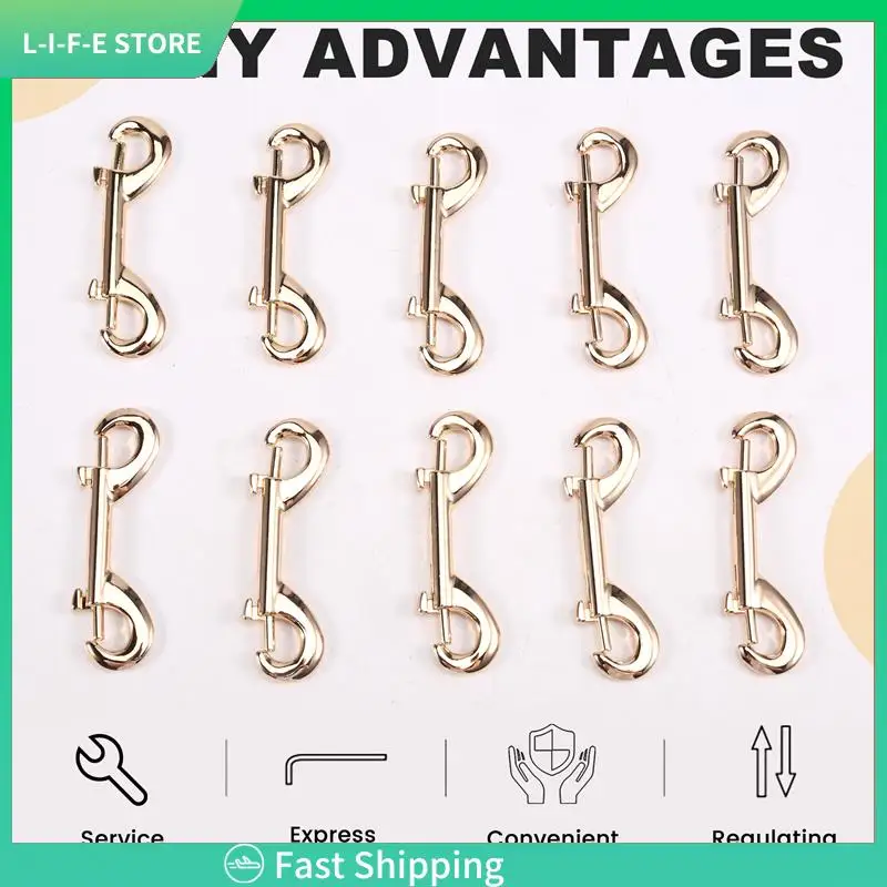 

Durable 10Pcs 65Mm Double End Bolt Snap Hook Clips, B-Shape Zinc Alloy Carabiners For Scuba Diving-AA98