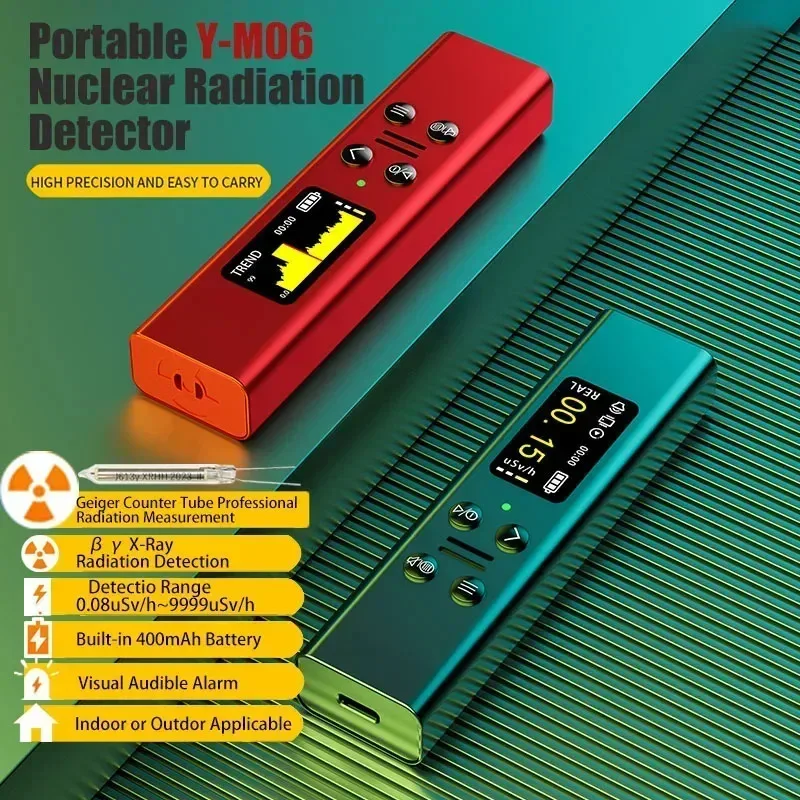 Y-M06/F8 NEW Geiger Counter Nuclear Radiation Detector Personal Dosimeter X-ray γ-ray β-ray Radioactivity Tester Marble Detector