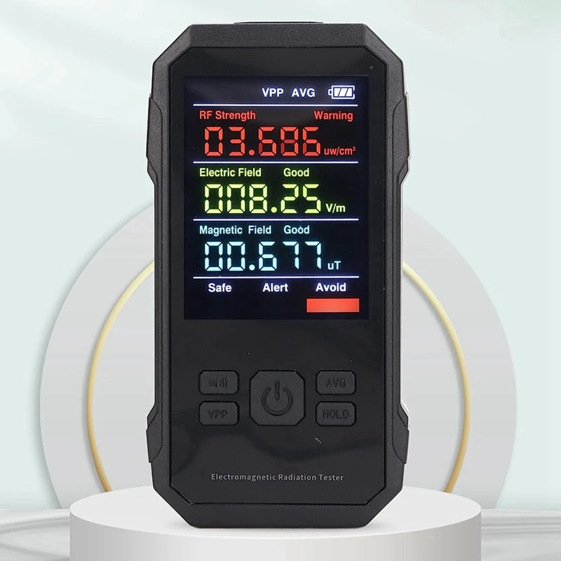 EMF Meter, detektor EMF LCD Digital genggam untuk pemeriksaan EMF rumah, kantor, luar ruangan dan ghting
