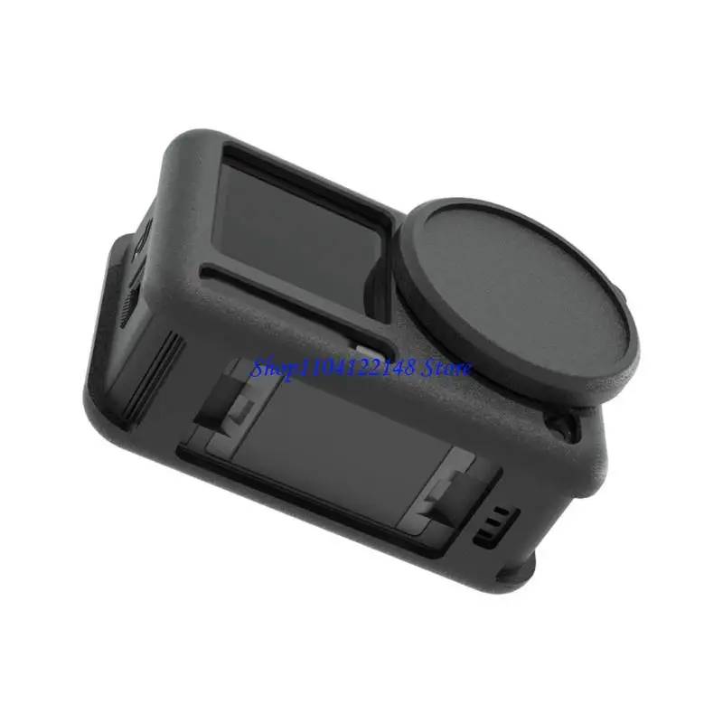P9FA Optimized for Heat Dissipation Silicone Protective Cover for Action 6 Cameras Including Carrying Strap & Lens Cover