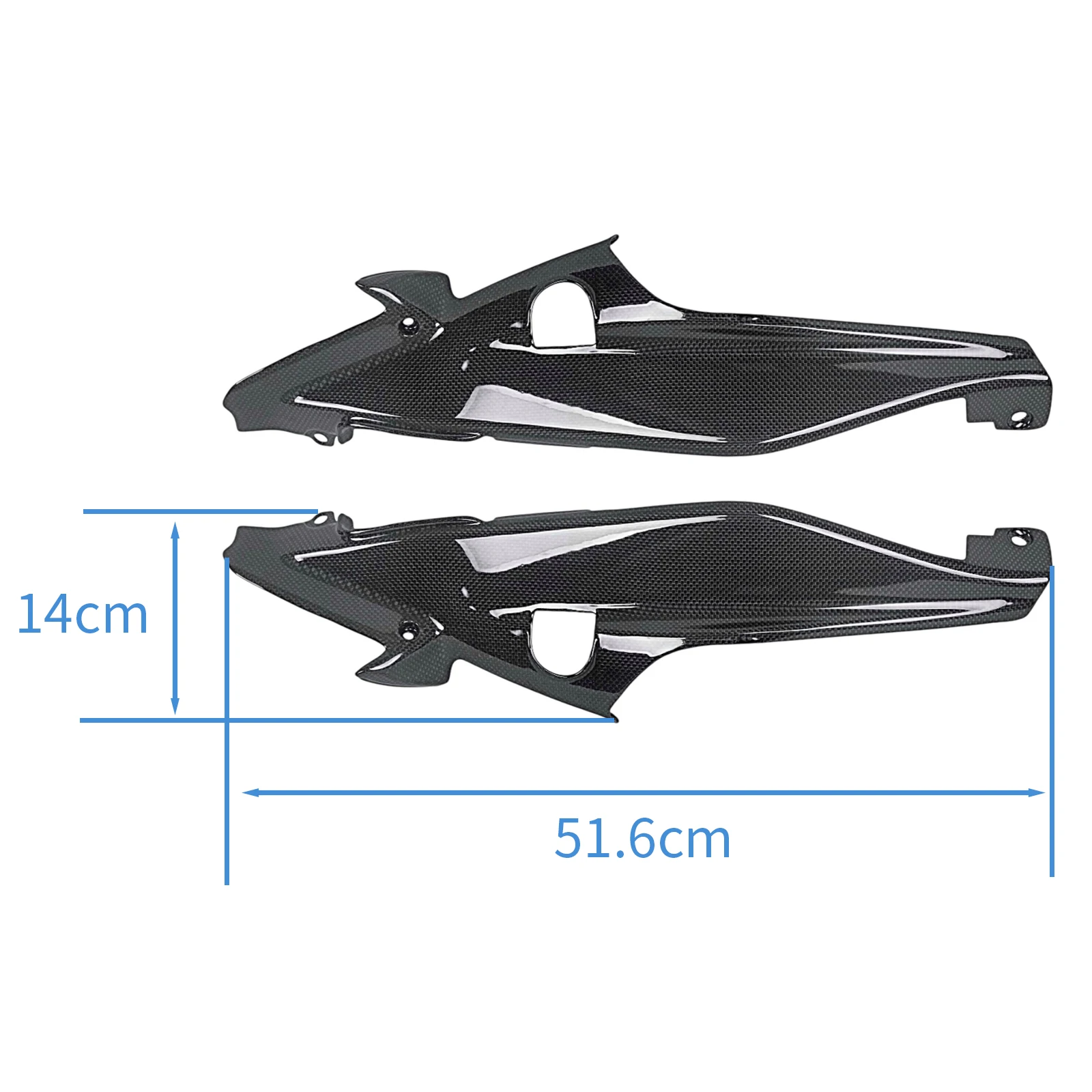 Para Ducati Hypermotard 950 2019 2020 2021 2022 100% cubiertas de submarco de fibra de carbono accesorios de motocicleta paneles laterales