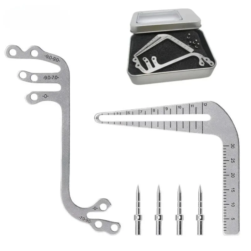 1 Set Lab Implant Positioning Guide Plate - Stainless Steel Drilling Locator with Tools